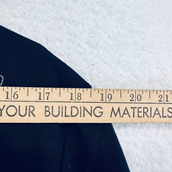 Judith Hart Womens V Neck Tunic Size XL Black Embroidered Look 3/4 Sleeve - Picture 7 of 9